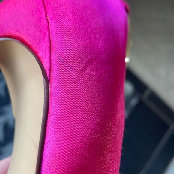 Lemon Drop by Privileged Kira Bracelet Fuchsia Satin Stiletto Heels $140 8.5 - Picture 10 of 10